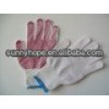 Gants pointillés en PVC